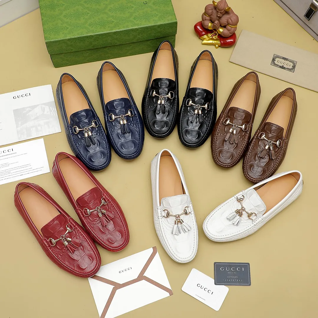 Men's shoes💰360💰🕷🕷️【 GUCCI 】Gucci's best-selling trendy men's casual slip-on shoes 🇨🇳Official website original 1:1 mold 💯Original quality, fine workmanship ☘Fashionable and versatile, perfect shape, comfortable on the feet 🍓Trendy men's recommended model, imported cowhide on the top layer 🎋High-quality pigskin lining, rubber wear-resistant and non-slip outsole, high-end atmosphere, worth owning 🍉Optional 38-44